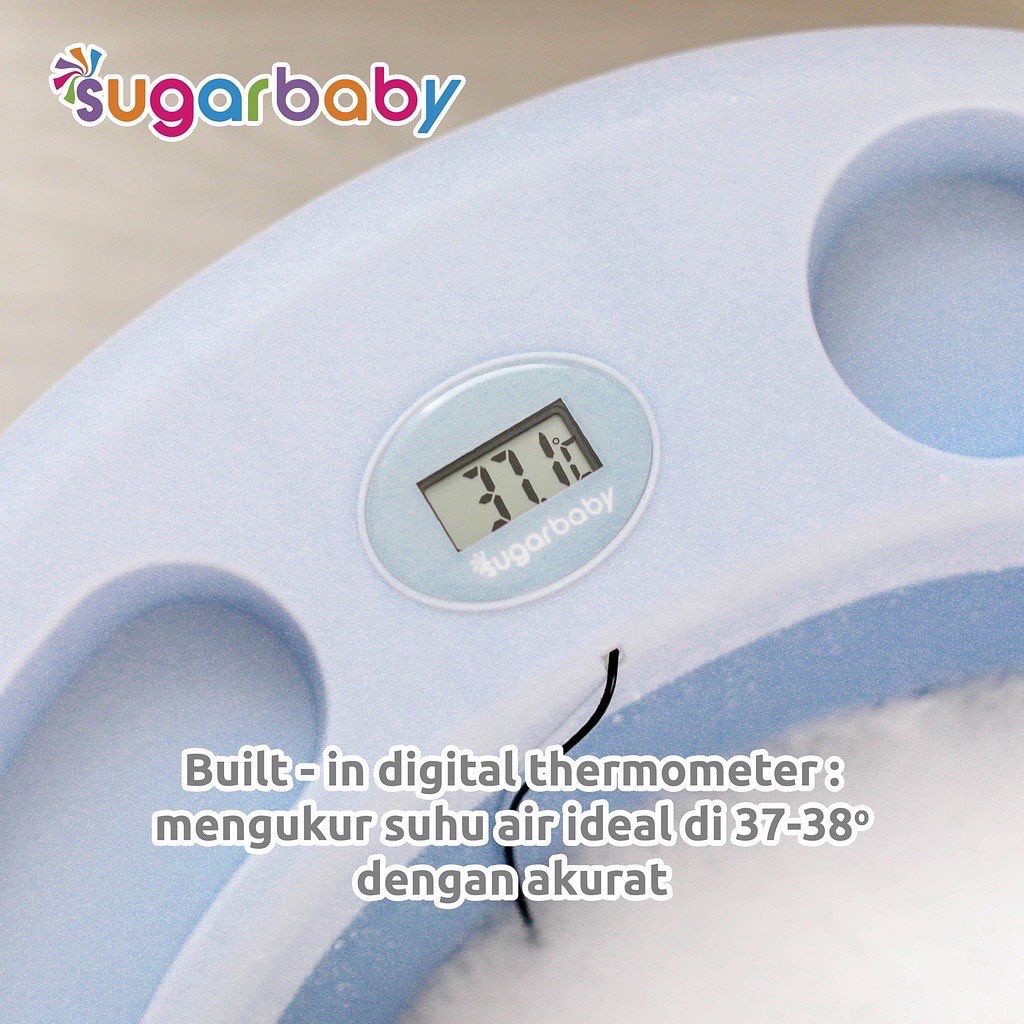 Sugarbaby Foldable Baby Bathtub / Bak Mandi Bayi Lipat Dengan Sensor Panas / Sugar Baby