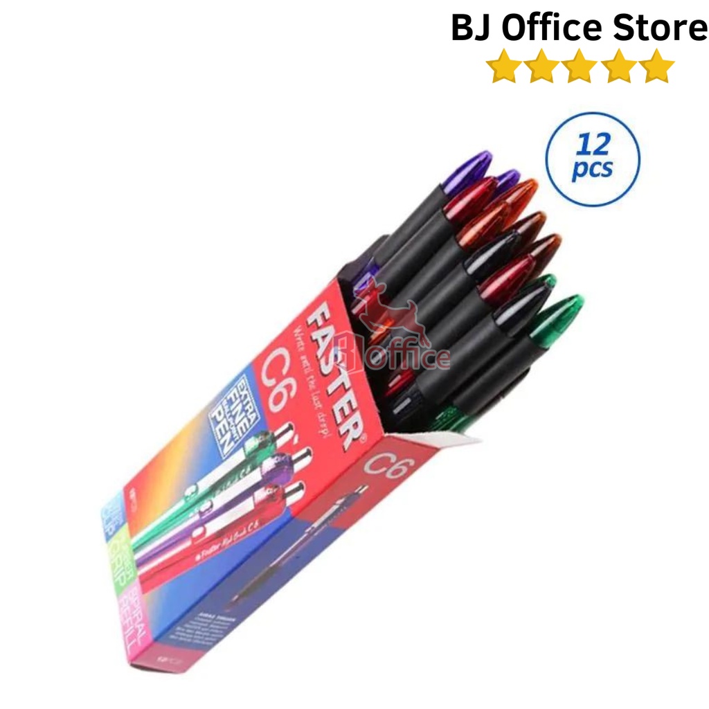 

PULPEN FASTER C6 0.7 mm EXTRA FINE TIP PEN MURAH Isi 12 Pcs