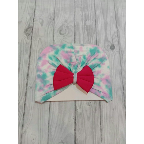 TURBAN BAYI MOTIF TYE DYE