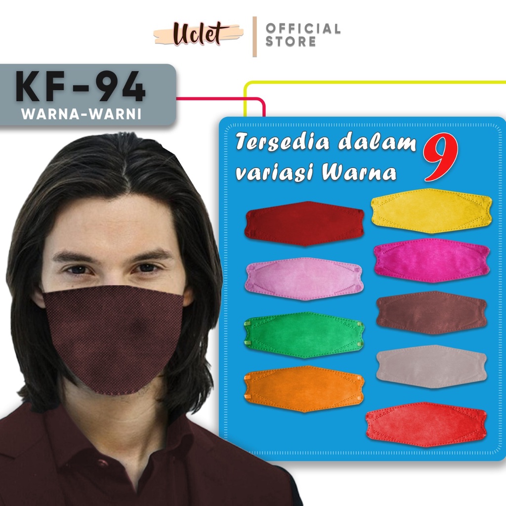 Masker KF94 4ply Korea WARNA WARNI - Masker Korea KF94 Model EVO