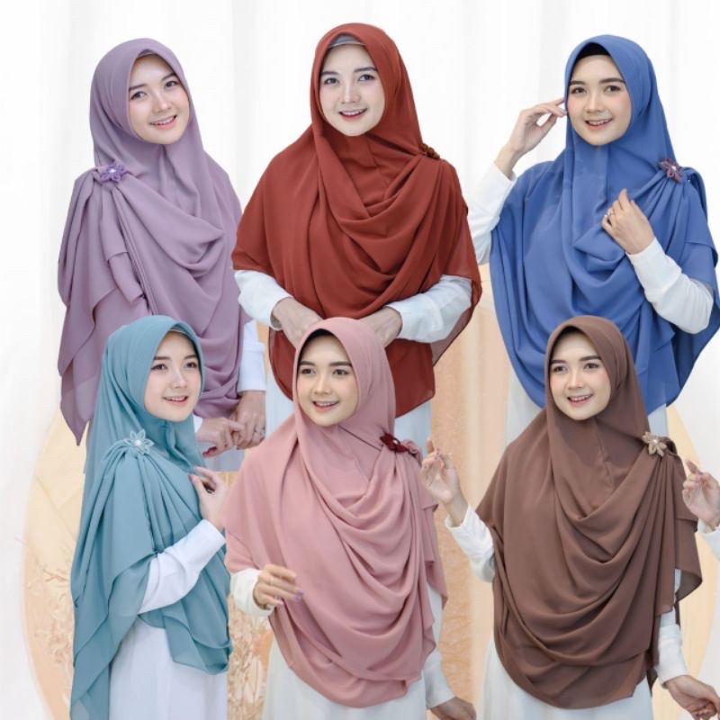 Naura Khimar by Uzma Hijab | Uzma Hijab Agen Bogor | Original Uzma