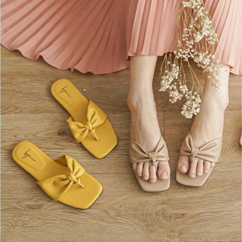 Sandal Wanita Teplek F22 Sendal Cewek Flat Pita Capit Jepit
