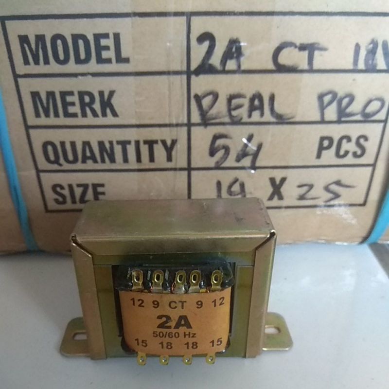 Trafo  travo transformator step down 2A CT 18V  kawat tembaga murni