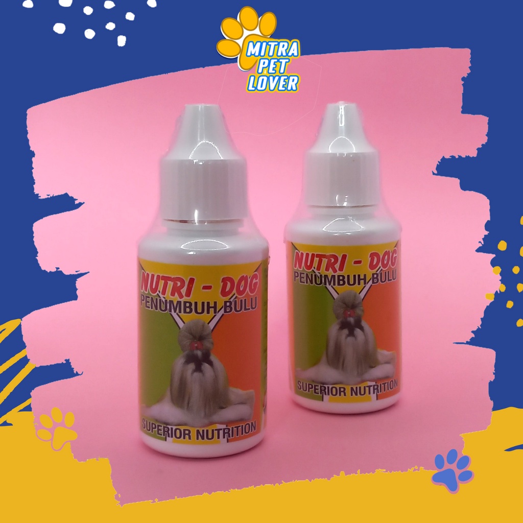OBAT PENUMBUH BULU ANJING - NUTRI DOG 30 ML ORIGINAL - CEGAH KERONTOKAN KEBOTAKAN - MELEMBUTKAN - MENGKILAPKAN BULU HALUS SEHAT LEBAT PET ANIMAL HEALTHCARE AND VETERINARY TAMASINDO OBAT KESEHATAN DAN VITAMIN TERNAK HEWAN BINATANG PELIHARAAN MITRAPETLOVER