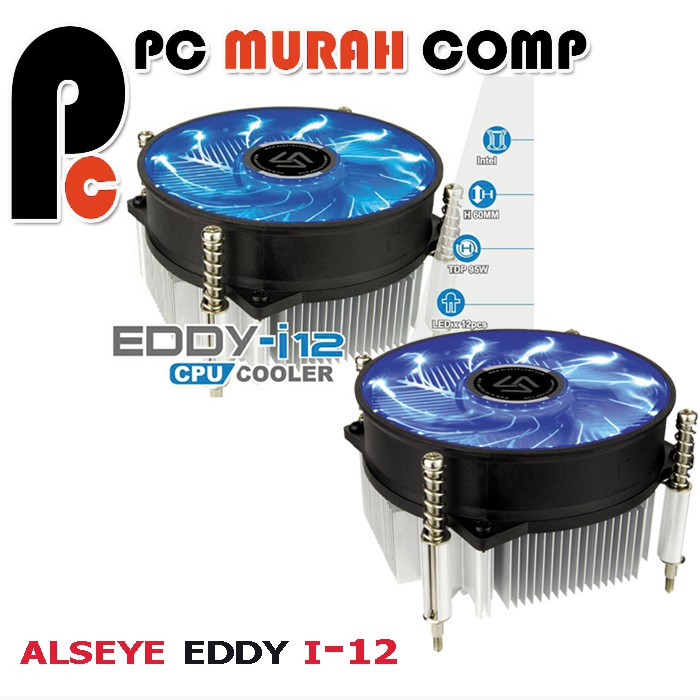 FAN Casing Intel LED ALSEYE EDDY-I12 biru