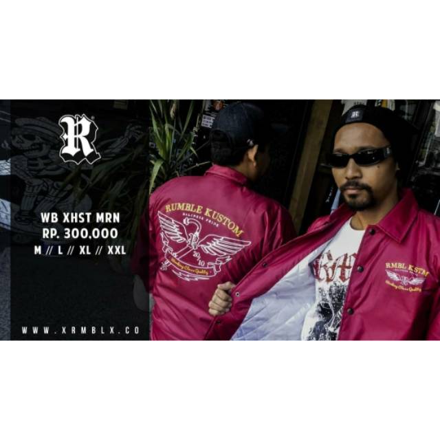 JACKET RUMBLE WB XHST MAROON