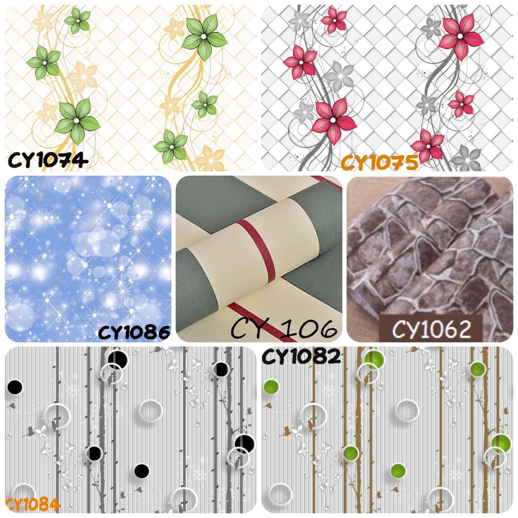 Wallpaper Dinding Wallpaper Aestetic Wallstiker Dinding ruang tamu Wallpaper anti air 45cm x 9m - Unikdekorasi