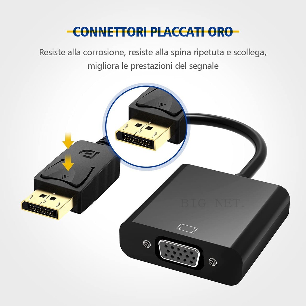 DP Display Port To VGA Converter Adapter/ DP To VGA