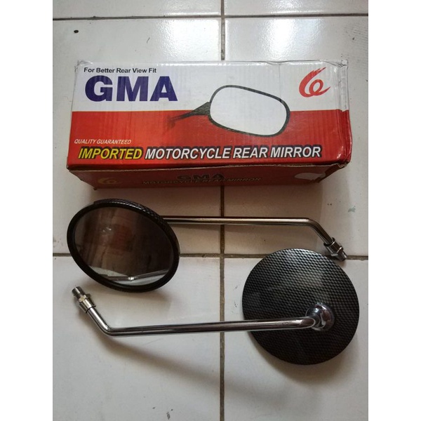 Spion Fino Vespa Fazio  Bulat Panjang Carbon Sepasang Honda Yamaha Retro CB kaca datar-1