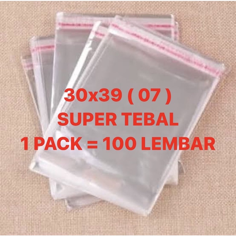 30x39 07 | PLASTIK OPP SEAL GARMEN BAJU SUPER TEBAL