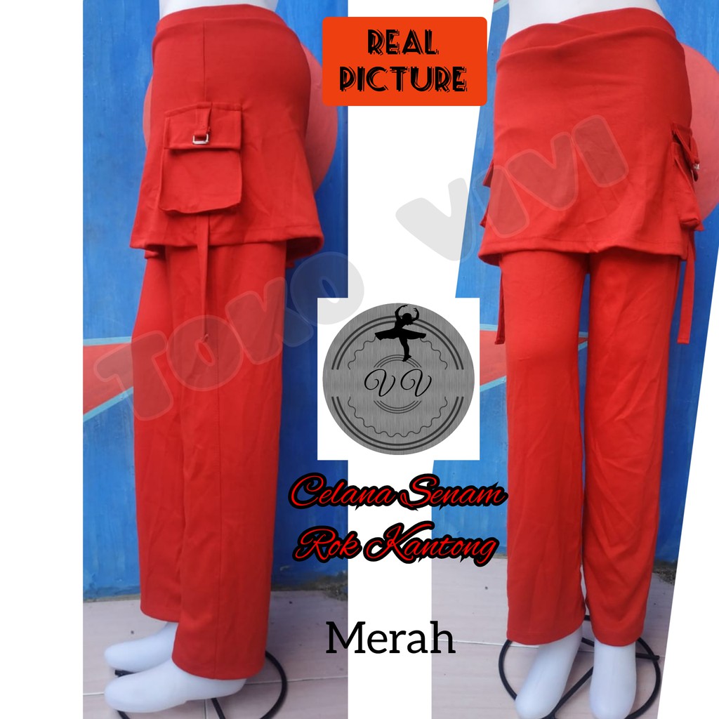 CELANA SENAM ROK KANTONG MERAH / CELANA SENAM ROK TANPA KANTONG MERAH