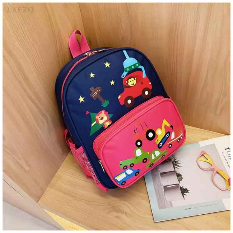 Mochillastore - Tas Sekolah Backpak anak Tk - SD - PAUD Modis Anak-Anak Gambar Dunia Hewan Kartun Lucu Ransel Laki Perempuan