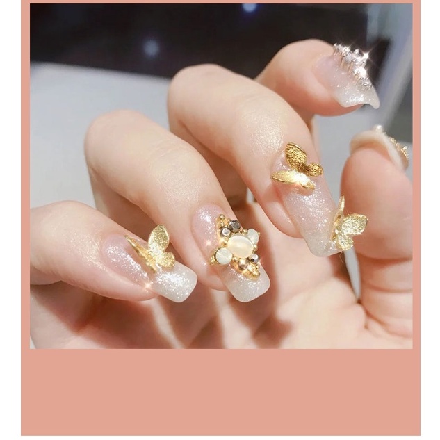 Kupu-kupu 3D bahan metal | Dekorasi Kuku | Nail Art