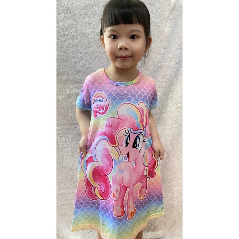 DRESS LITTLE PONY MERMAID / DRESS ANAK CEWEK / DRESS KARAKTER / DASTER ANAK