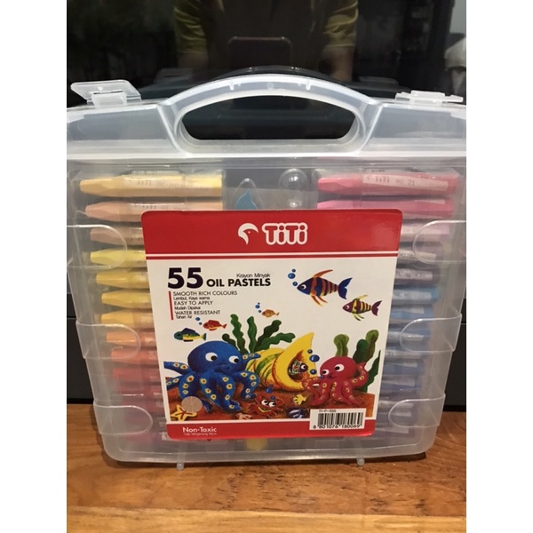 

oil pastels titi dan pensil warna faber castell