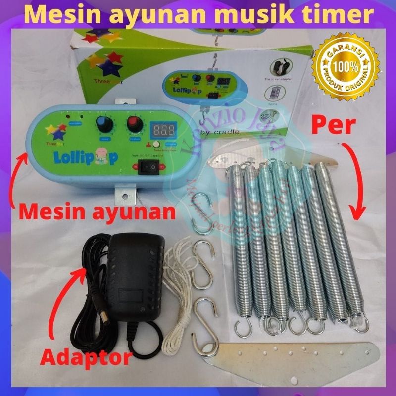 mesin ayunan bayi timer musik ubaby