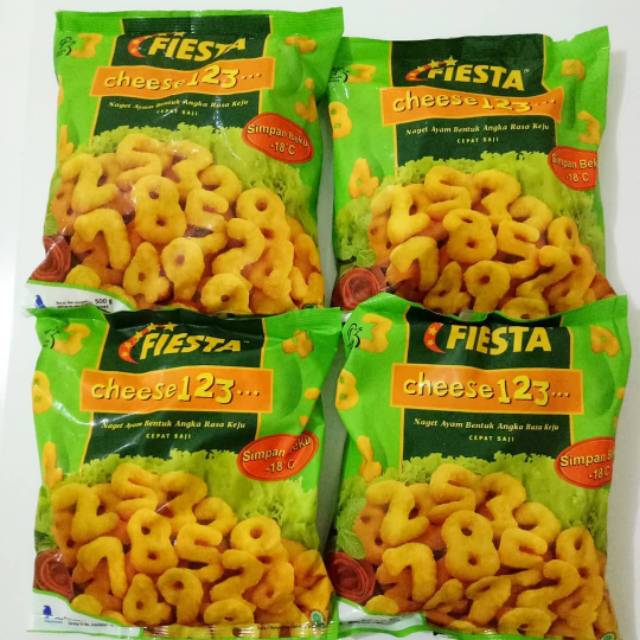 

Fiesta cheese 123 500gr chicken nugget bentuk angka