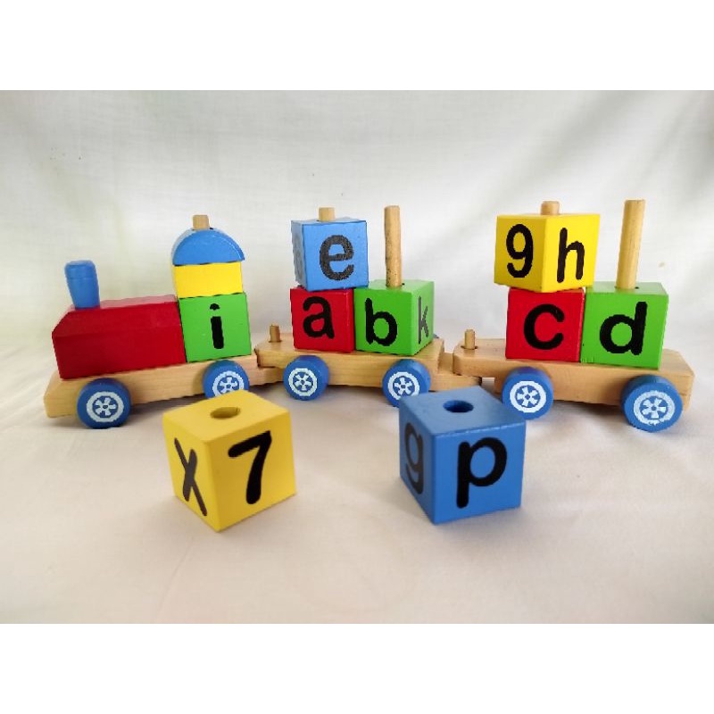 Kereta Balok Tarik Huruf Abjad