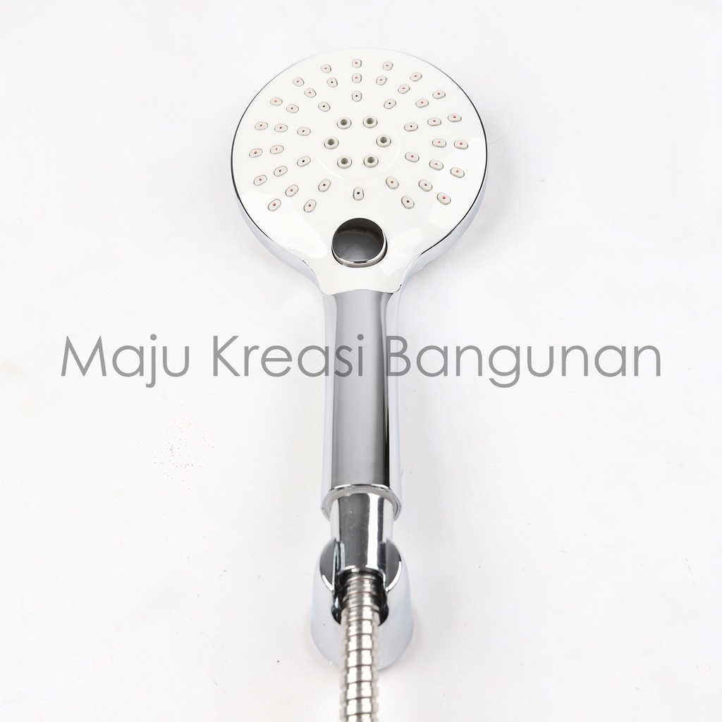 Hand Shower SKL HS 9957 Chrome Kamar Mandi Kepala Besar Bulat Toilet WC Selang Fleksibel