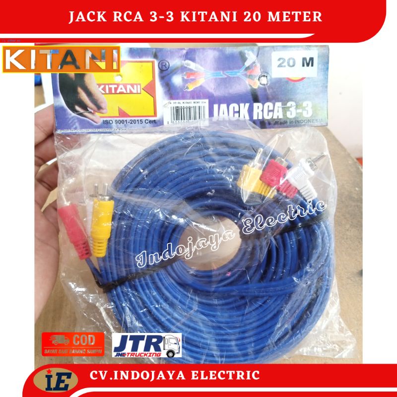 Jack Rca 3-3/3 Way Kitani 20 Meter