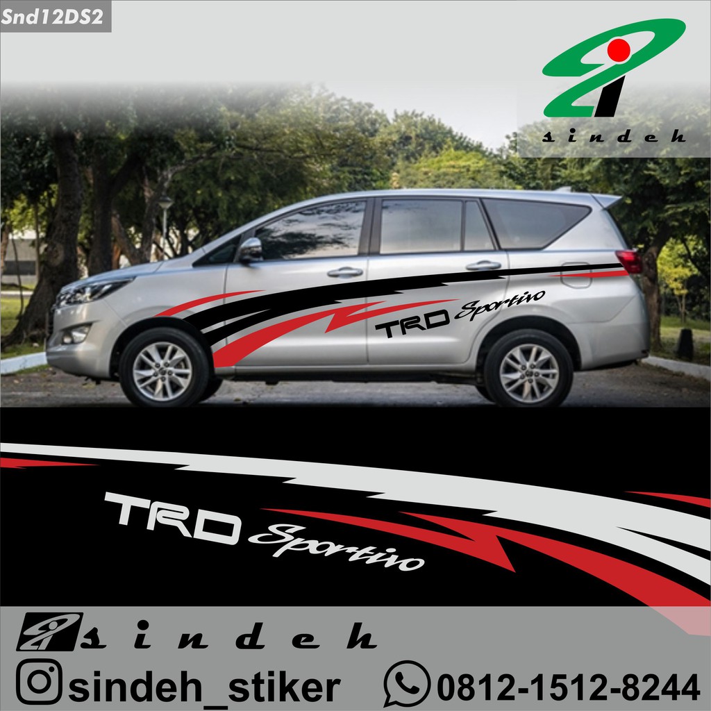 cutting sticker mobil rush avanza veloz yaris agya fortuner stiker mobil striping trd sportivo keren