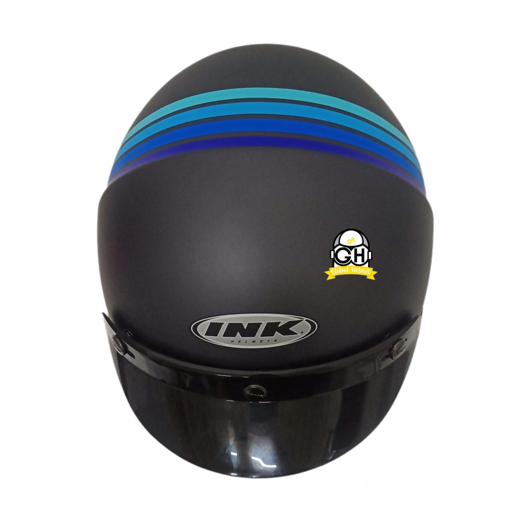 HELM INK TROOPER BORDERLINE MATT ANTHRACITE BLUE FULL FACE CLASSIC DD RING