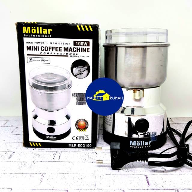 Mini Coffee Grinder Mesin Giling Biji Kopi Bumbu Dapur - Mollar ECG100 100Watt