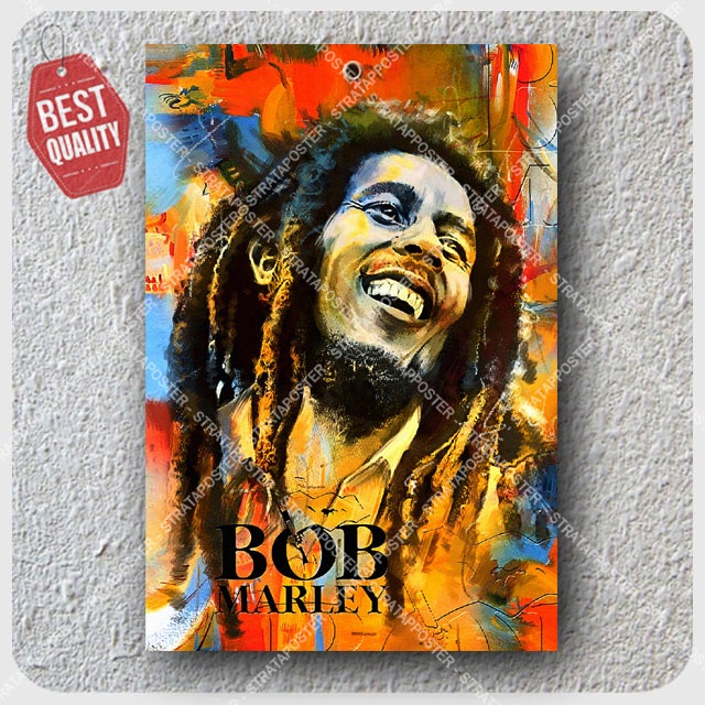 Poster Bob Marley Dekorasi Hiasan dinding musik Wall decor 203099STA