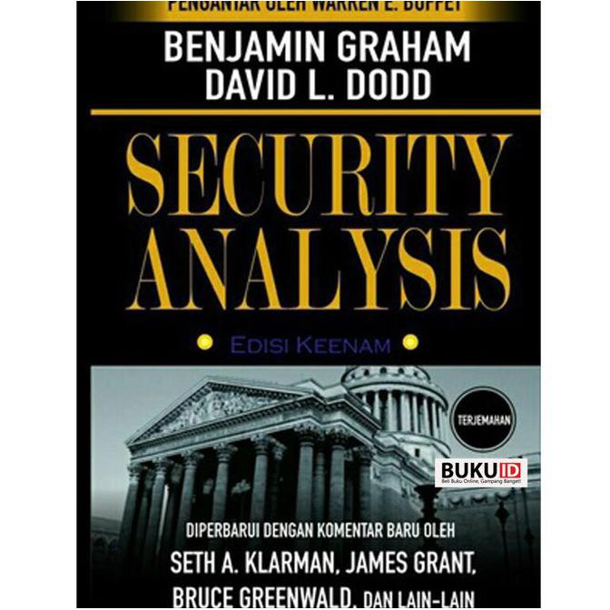 Buku Security Analysis: Sixth Edition By Benjam Graham - Terjemahan