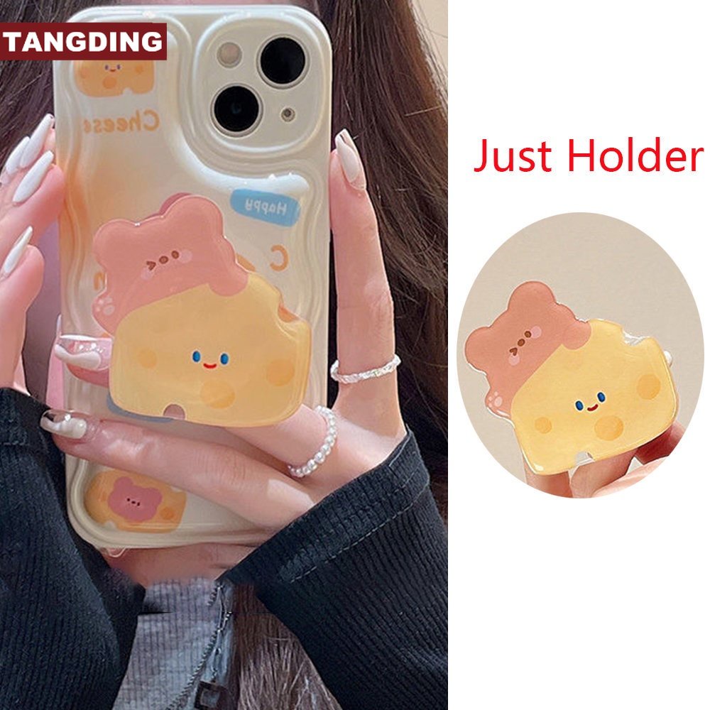 【COD Tangding】Stand Holderdudukan Ponsel Universal Desain Keju Dengan Perekat 3M