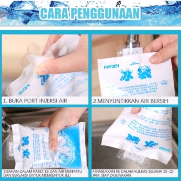 Ice Gel Pack Thermafreeze Bag Dry Cooler Jelly Kantong Es Pendingin-10PC