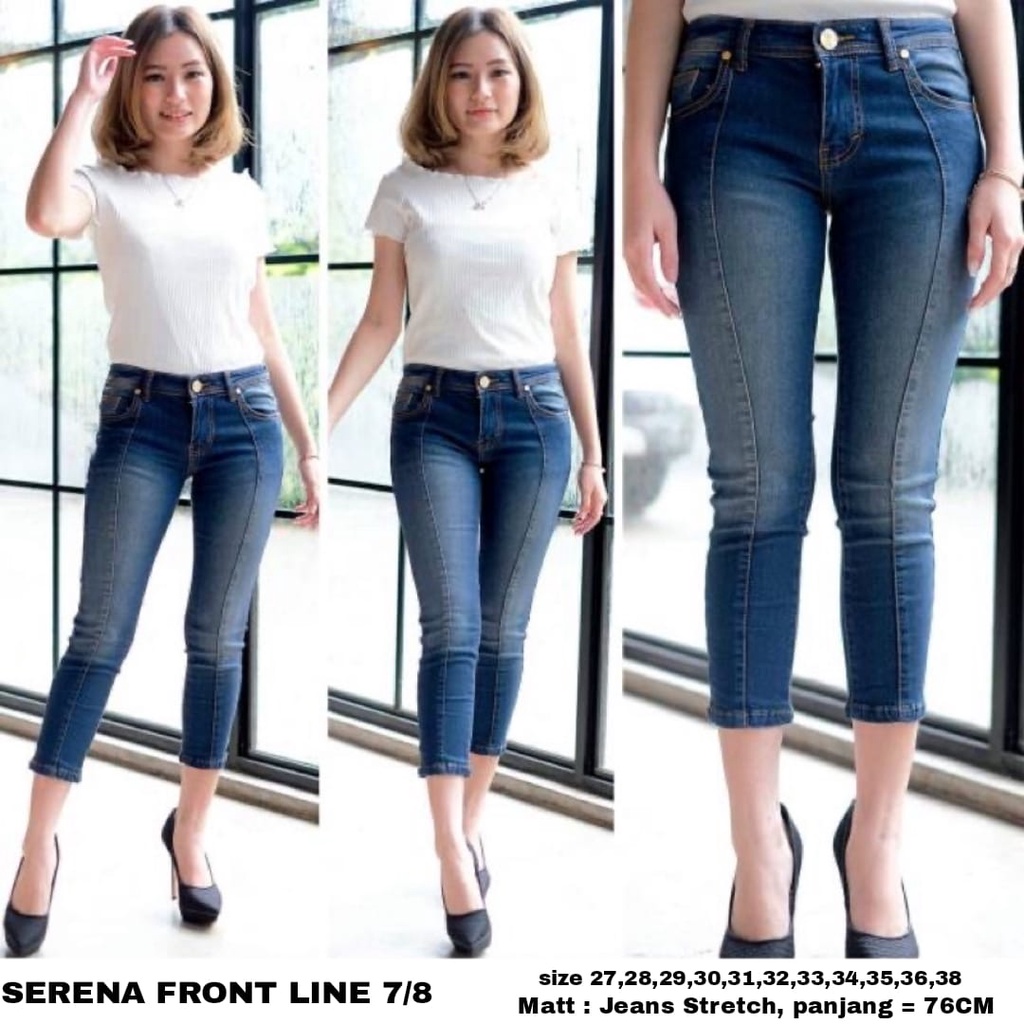 SERENA FRONT LINE CELANA JEANS 7/9 TULANG SIZE [27-38]