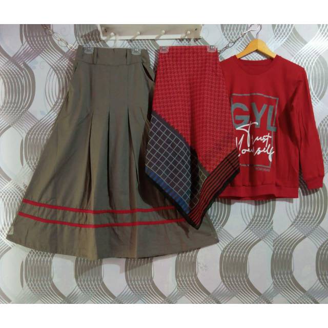 TERBARU  setelan ROK KAOS GYL