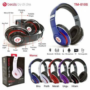 Headset BLUETOOTH + bisa Micro SD Headphone  BANDO BEATS BY DR DRE TM-010 / WK-010 Mic