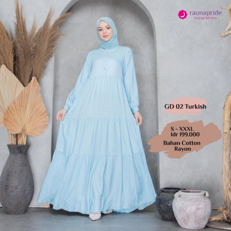 Baju Gamis katun rayon rauna GD 02