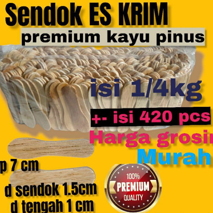 ( isi 420 PCS) PRAKARYA DARI SENDOK ES KRIM / SENDOK KAYU PINUS / JUAL SENDOK KAYU KECIL SENDOK CUP 