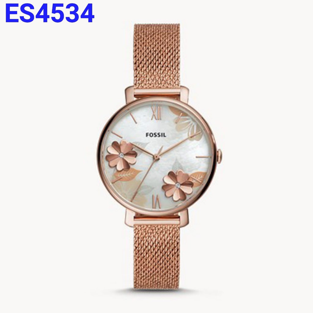 promo FOSSIL ES 4534 original, baterai, all steel, 36mm , free batrai cadangan, box tin