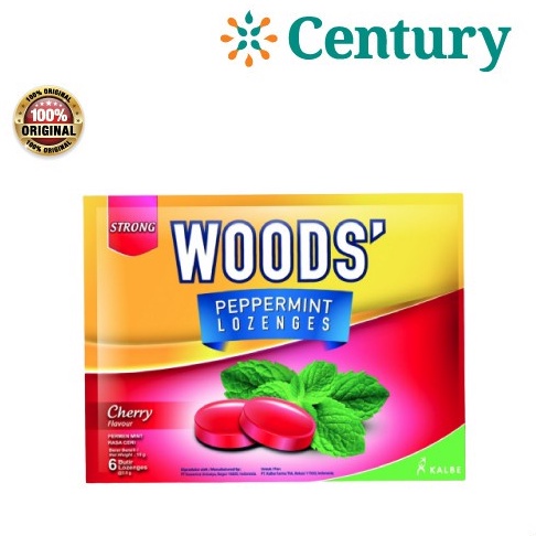 

Wood's Peppermint Lozenges Cherry isi 6 butir/Permen Pelega Tenggorokan/Permen rasa Cherry