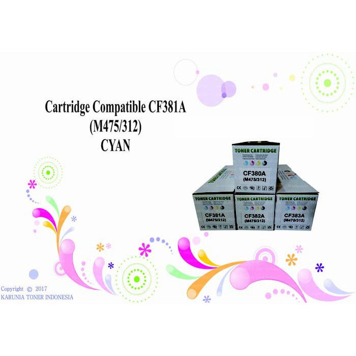 Catridge Compatible M351 M451 MFP M375 M475 CF381A CYAN