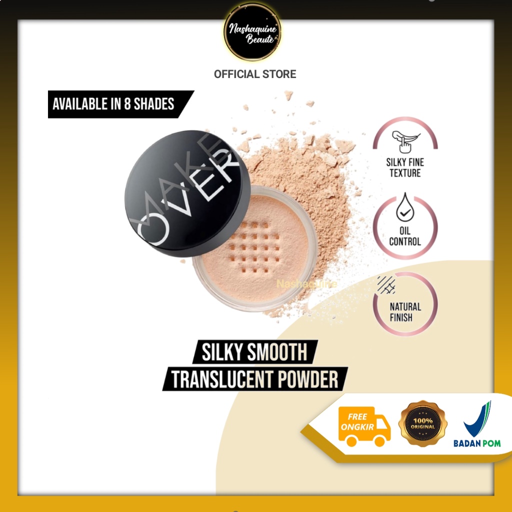 MAKE OVER Silky Smooth Translucent Powder 35gr (MakeOver Bedak Tabur)