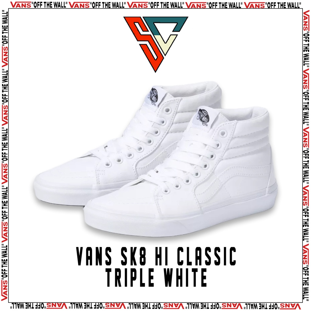 Vans Sk8 Hi Classic Full White Original Global Market