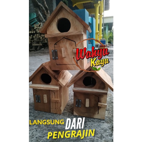 GLODOK RUMAH PARKIT LOVEBIRD KAYU TEMPAT BERTELUR TERNAK