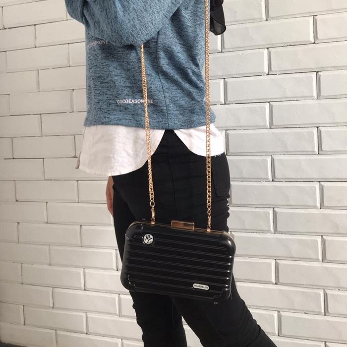 BJ25502 (DAPAT BOX) - BLACK/PINK/SILVER - TAS IMPORT TAS WANITA FASHION IMPORT MODIS ELEGAN TERMURAH TERLARIS TERBARU BAGSTORE JAKARTA TAS BATAM B5502