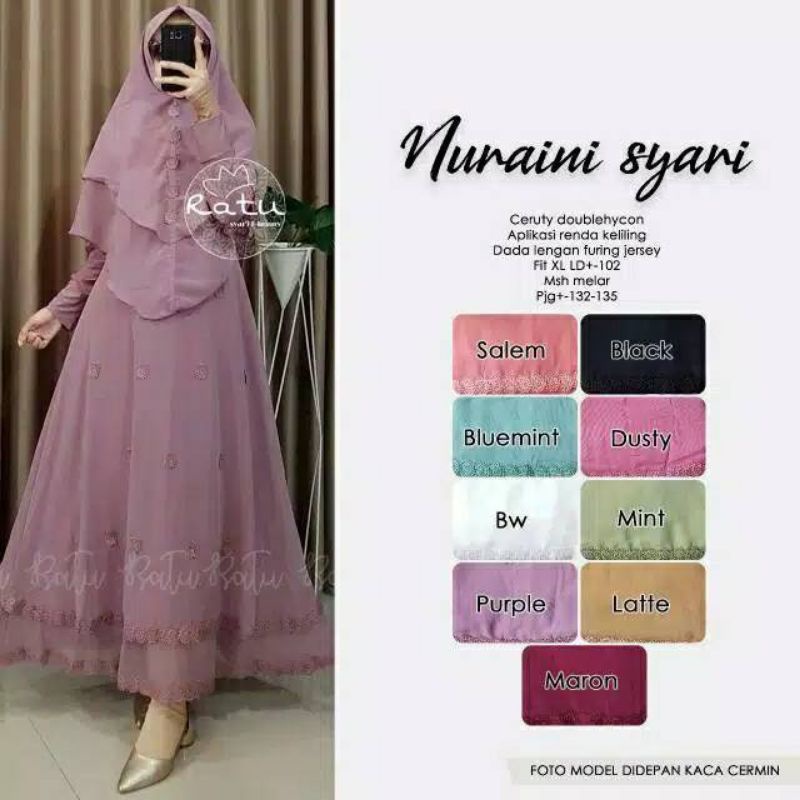 baju wanita gamis Nuraini syar'i L08