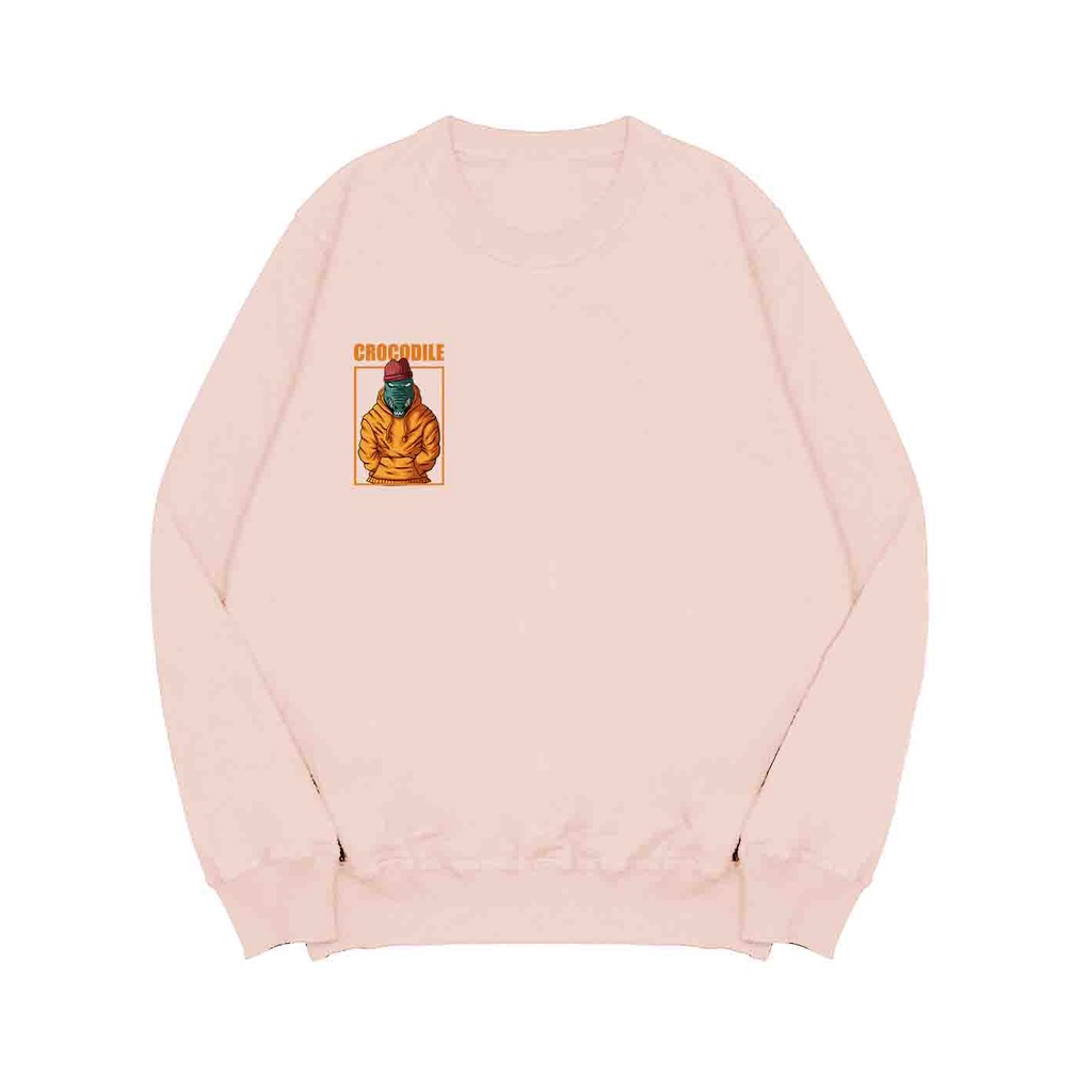 Sweater Pria Crocodile Sweater Oversize Fleece Size M - XXL