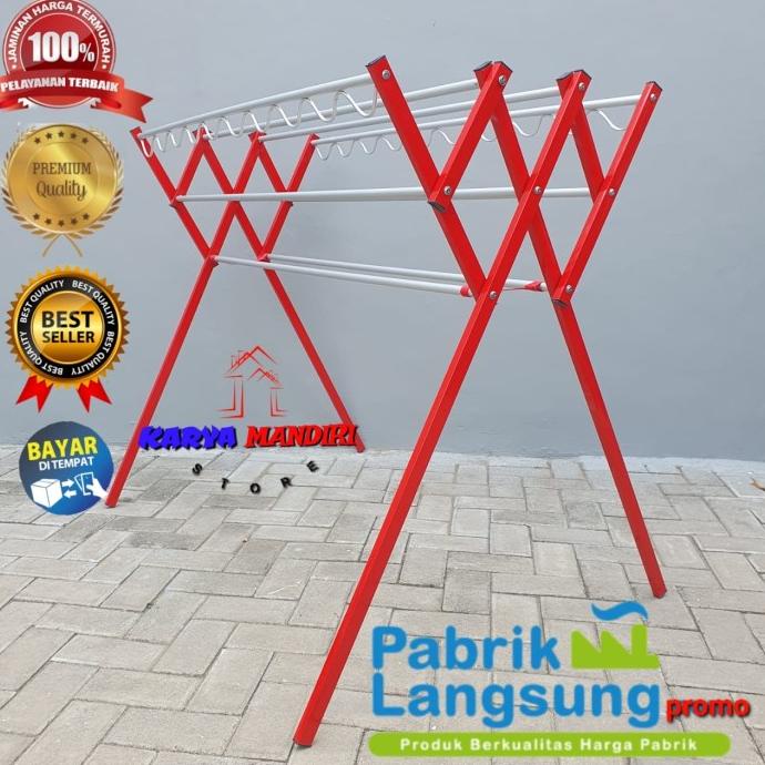 jemuran baju aluminium 120 cm