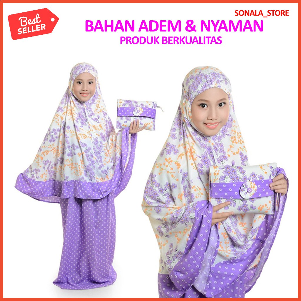 Mukena Anak Karakter Mukenah Mukena Rayon Bali Rukuh Bahan Adem R0Z Fashion Lebaran Terbaru BISA COD