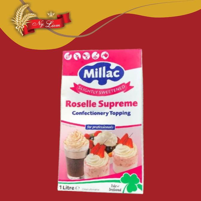 

(BISA COD) MILLAC Roselle Supreme Whipping Cream 1 liter (GOJEK/GRAB ONLY)