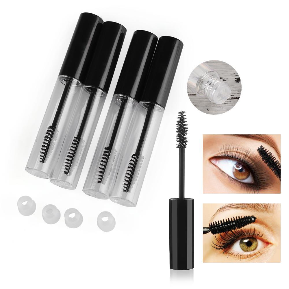 Wonder 5pcs/10ml Tabung Maskara Dengan Sikat Bulu Mata Wadah Kosong Kosmetik DIY Yang Bermanfaat