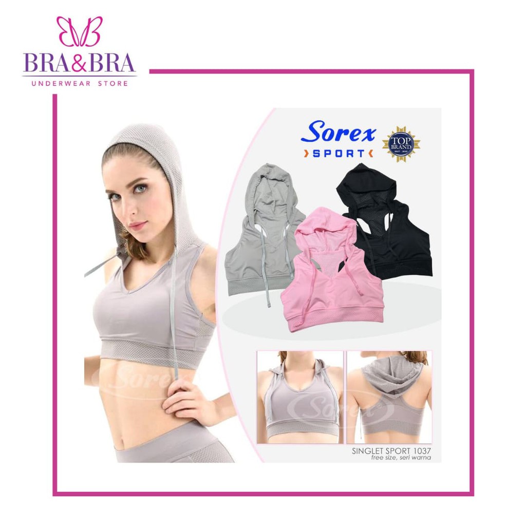 Sale Bra Sport Bra Topi Soft Sorex 1037 BH Yoga Gym Fitness Zumba Senam Original Sorex